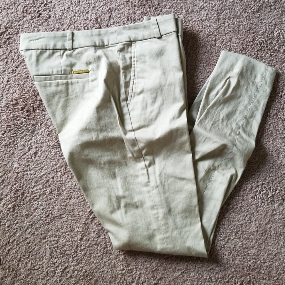 Tan cropped ankle pants
